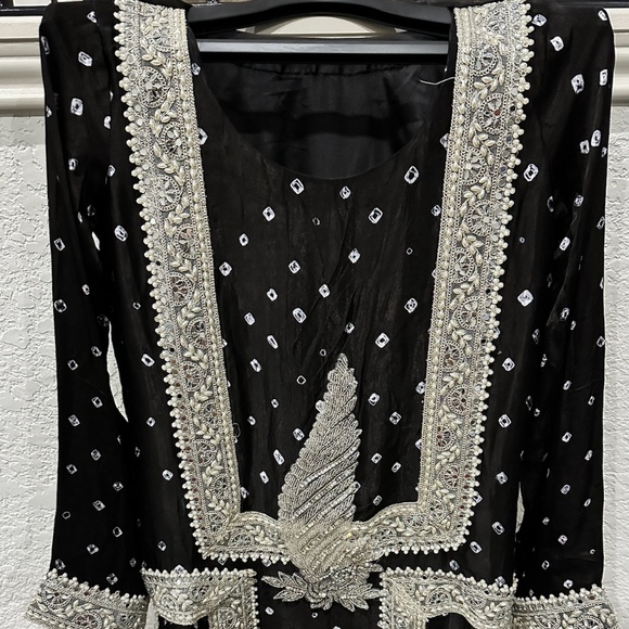 Sabyasachi inspired Black Silk Sharara Set and FREE GIFT WITH PURCHASE! - Picture 1 of 4